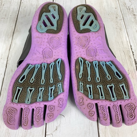 Fila Skele-Toes EZ Slide Women’s Size 7 Drainage Water Toe Shoes Gray Purple - Picture 12 of 12